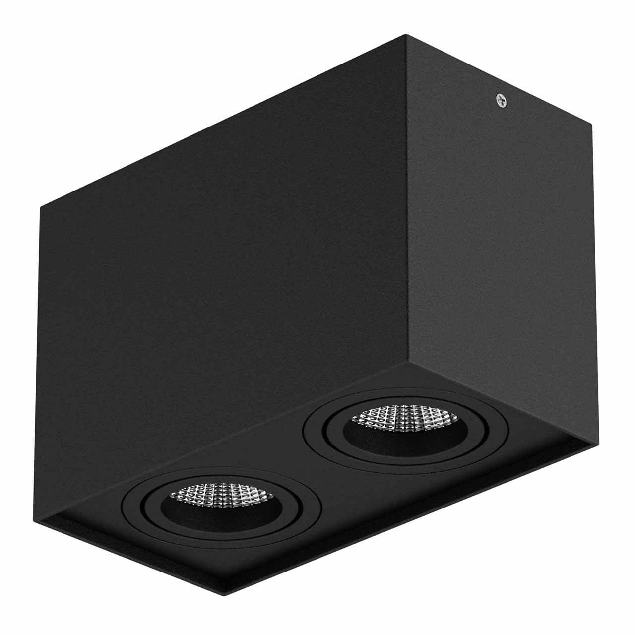 Светильник 19*10 см, GU10 50W, Lightstar Rettango 052087, черный