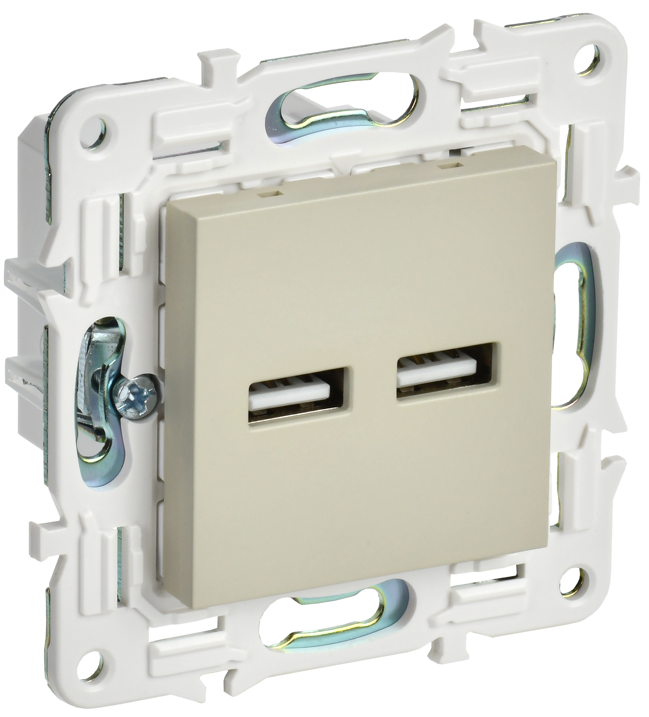 SKANDY Розетка USB A+A 3,1А SK-R15B беж. IEK, SK-U21-D31-K10