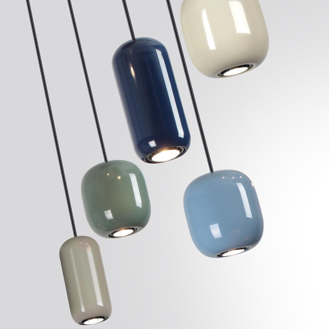 Люстра каскадная 48*48*150 см, 7 GU10*4W, Odeon Light Ovali, цвет слонов.кости 5053/7