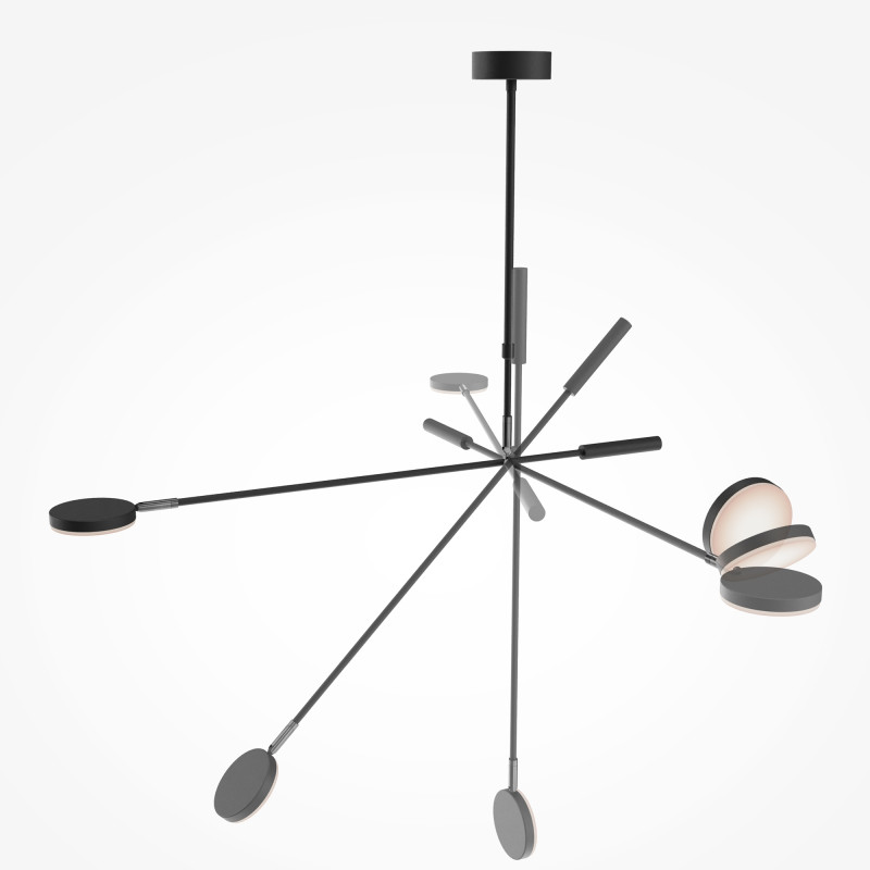 Подвесной светильник 88,4*88,4*98,9 см, LED, 8W, 3000К, Maytoni FAD MOD070CL-L8B3K черный