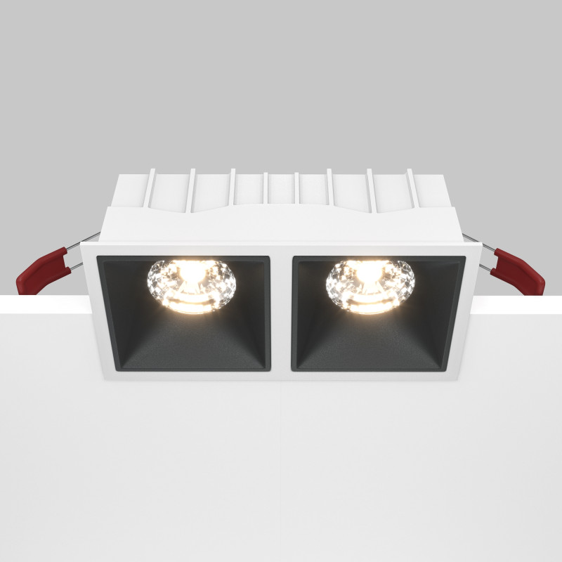 Светильник 17 см, 30W, 3000K, Technical DL043-02-15W3K-D-SQ-WB, белый-черный, 36°, Dim, Triac