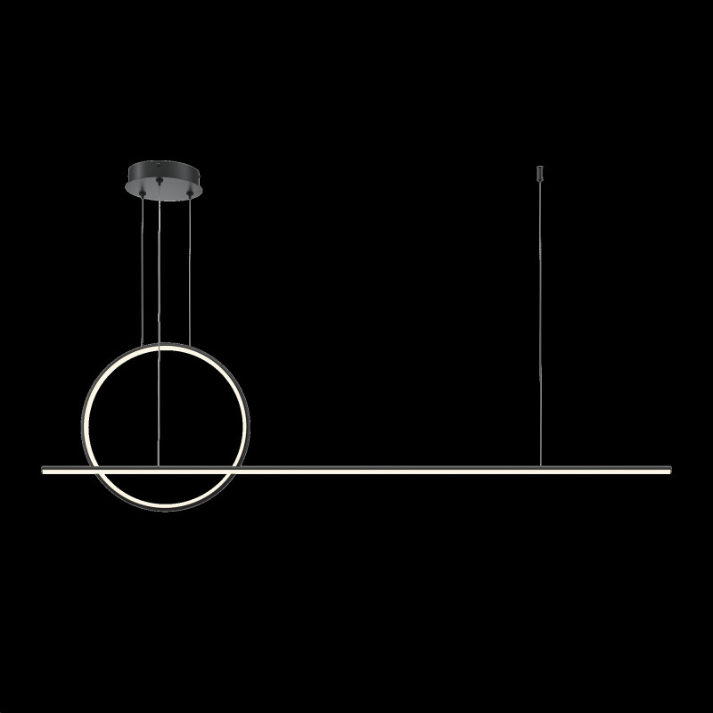 Подвесной светильник 143*11,7*300 см, LED, 40W, 4000К, Maytoni Halo MOD247PL-L49BK черный