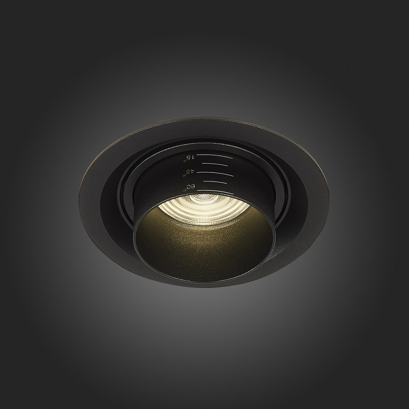 Встраиваемый светильник Zoom 12 см, 12W 4000K ST LUCE Встраиваемые светильники ST701.448.12 Черный