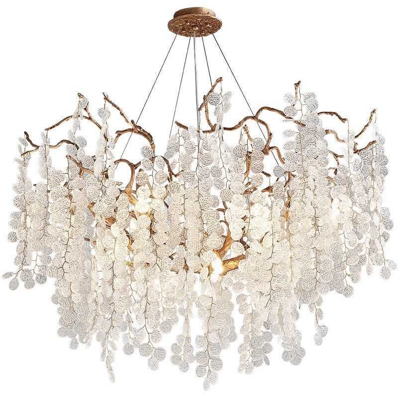 Подвесная люстра ручной работы FAIRYTREE round D80 80*80*65 см, 8*G9*40W, ImperiumLoft 40.2478, Бронзовый, Медный, Золотистый, Бежевый