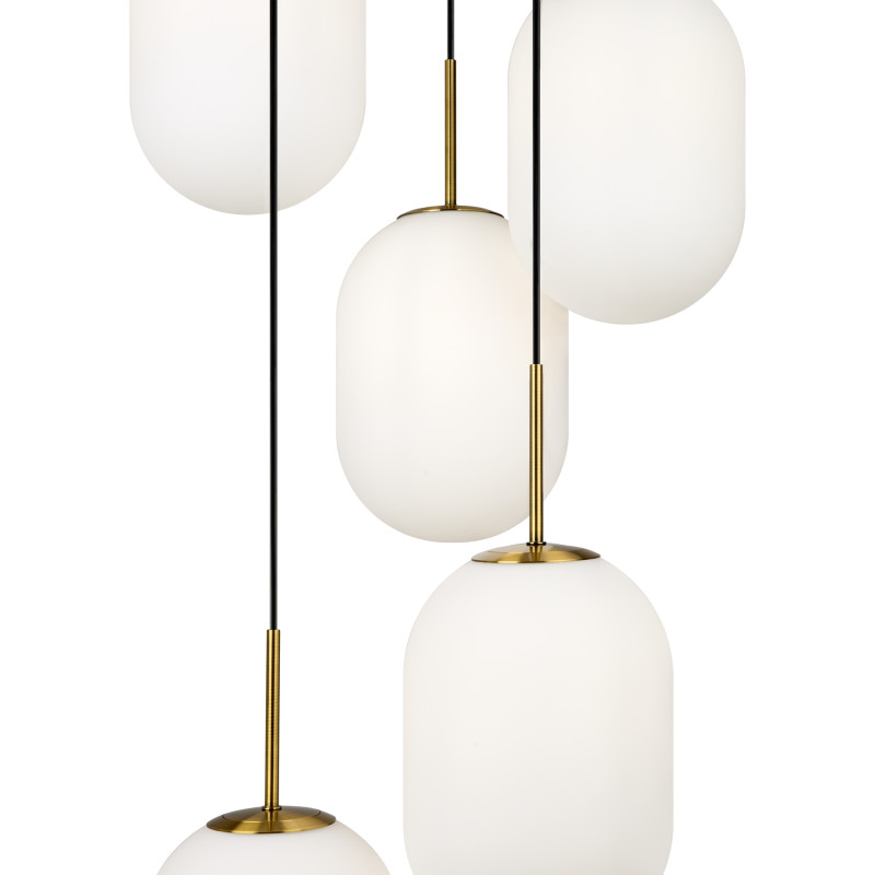 Светильник 49 см, Freya Crystal FR1012PL-05BS , латунь