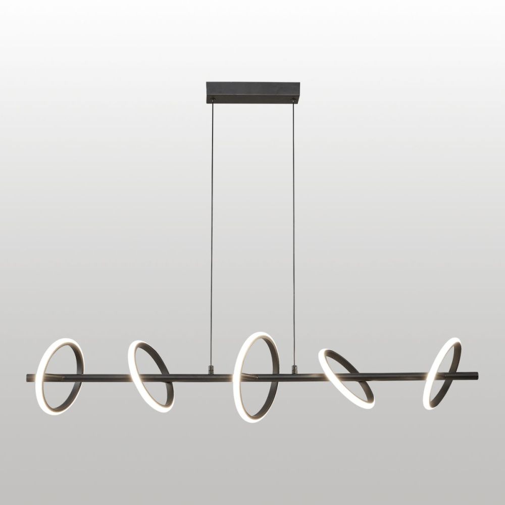 Подвесной светильник 91 см, 50W, 4000K, Lussole Kimble LSP-7418, черный