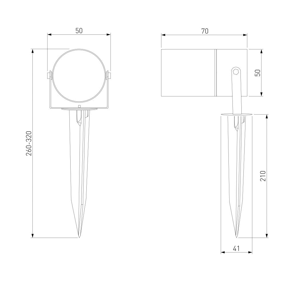 Ландшафтный поворотный светильник Landscape LED 3000K черный IP54 043 FL LED черный Elektrostandard  4690389219368, a072086