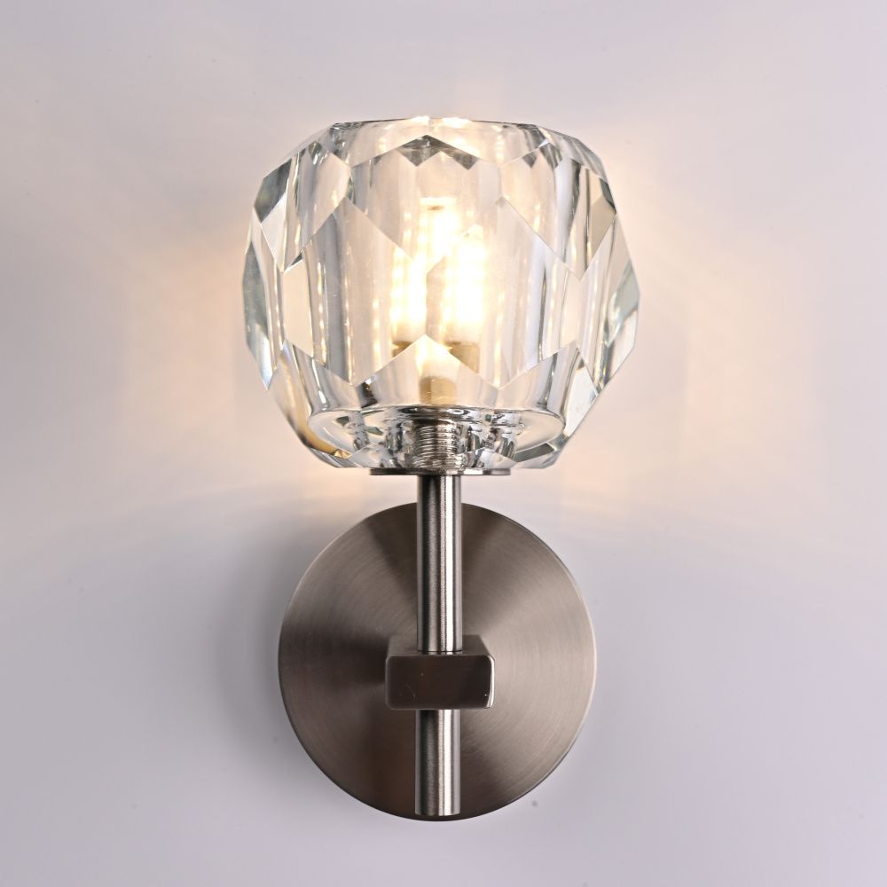 Бра Boule de Cristal Single Sconce Никель 22*11*22 см, 1*G9*40W, ImperiumLoft 196952-22, Никель