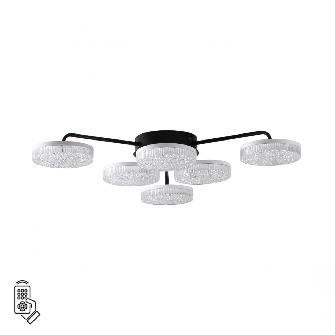 Люстра потолочная 60*67*9,5 см, 1 LED 85W 3000-4000-6000K Lumion Didana 8236/6CL черный