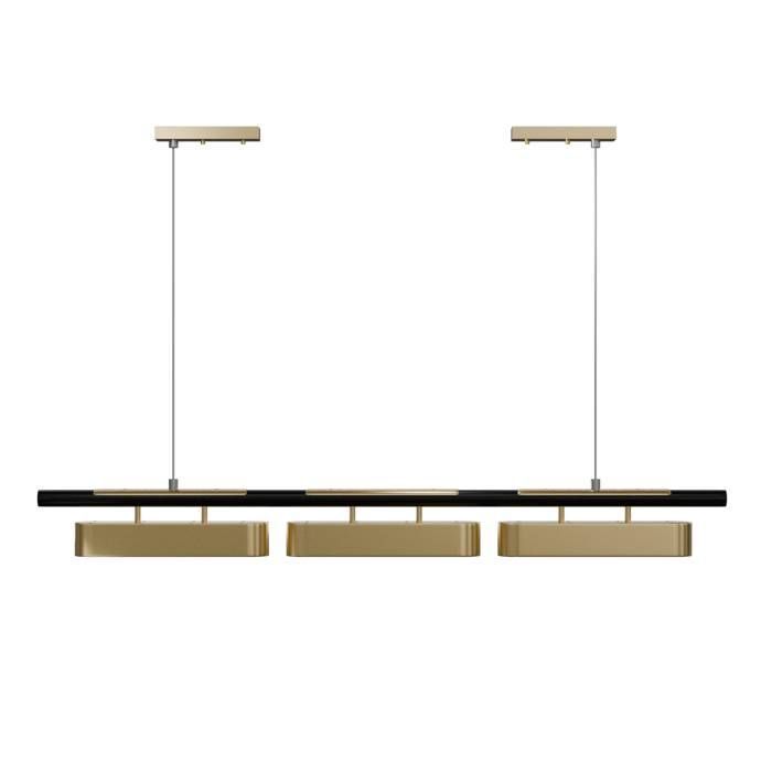 Светильник подвесной 140*14-180 см, 3*LED*10W, 3000-6000K, Lightera Huron LE118L-3G SMART, Черный