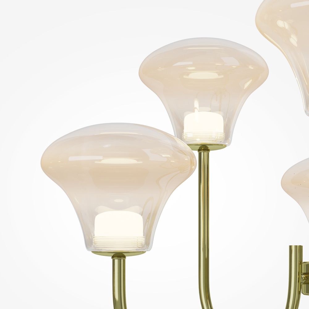 Подвесной светильник 65*47,5-77,5 см, *LED*20W, 3000K, Maytoni Dynasty MOD402PL-L20BS3K, Латунь