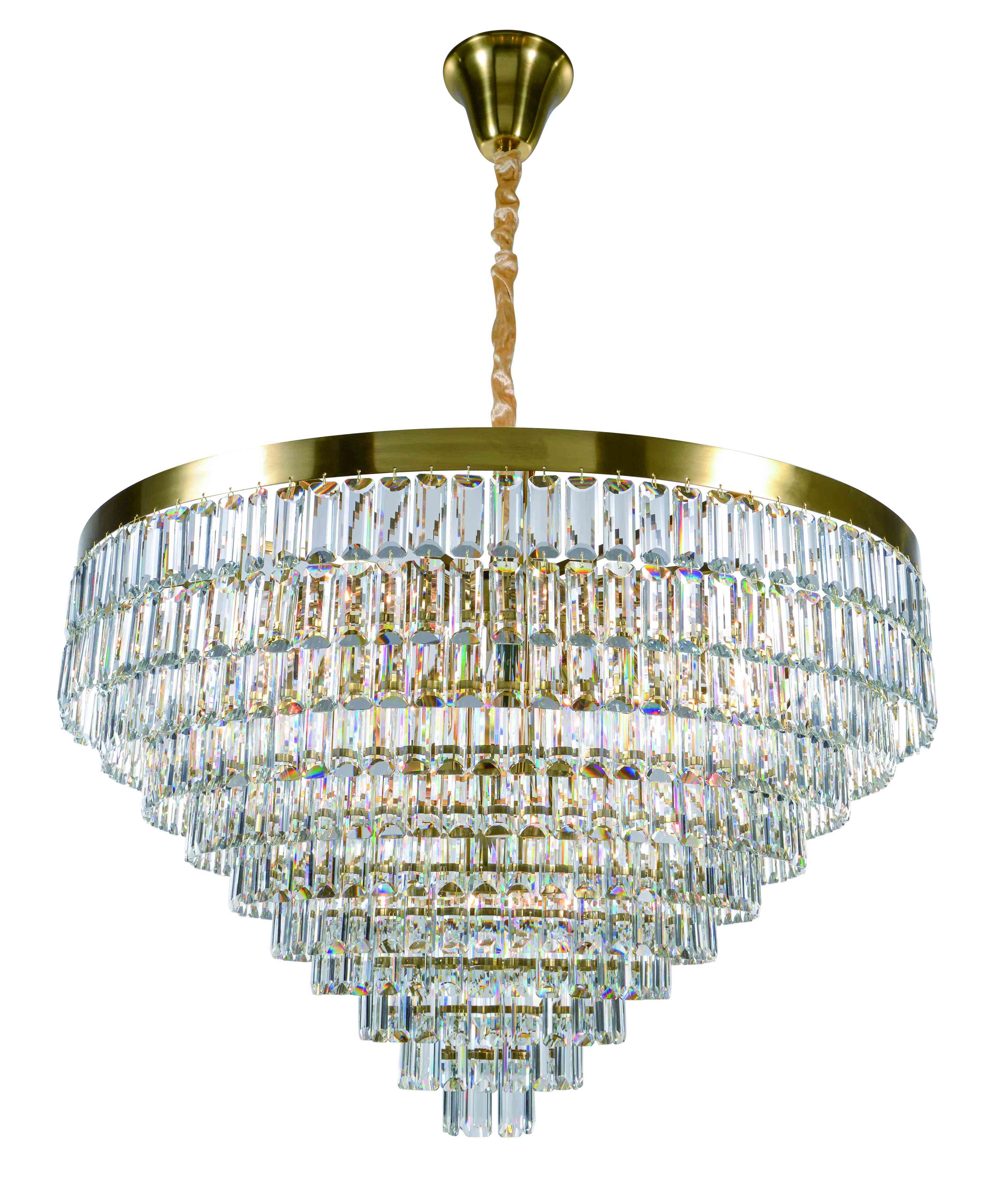 Люстра  1000*600, 22*E14, 40W NewRgy Cristallo 2752P/22A PLATING BRASS+CLEAR, PLATING BRASS+CLEAR