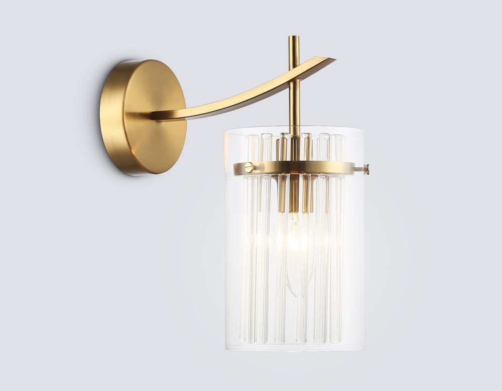 Бра 22*12*25,5- см, 1*E14*40W, K, Ambrella Light High Light LH56035, латунь