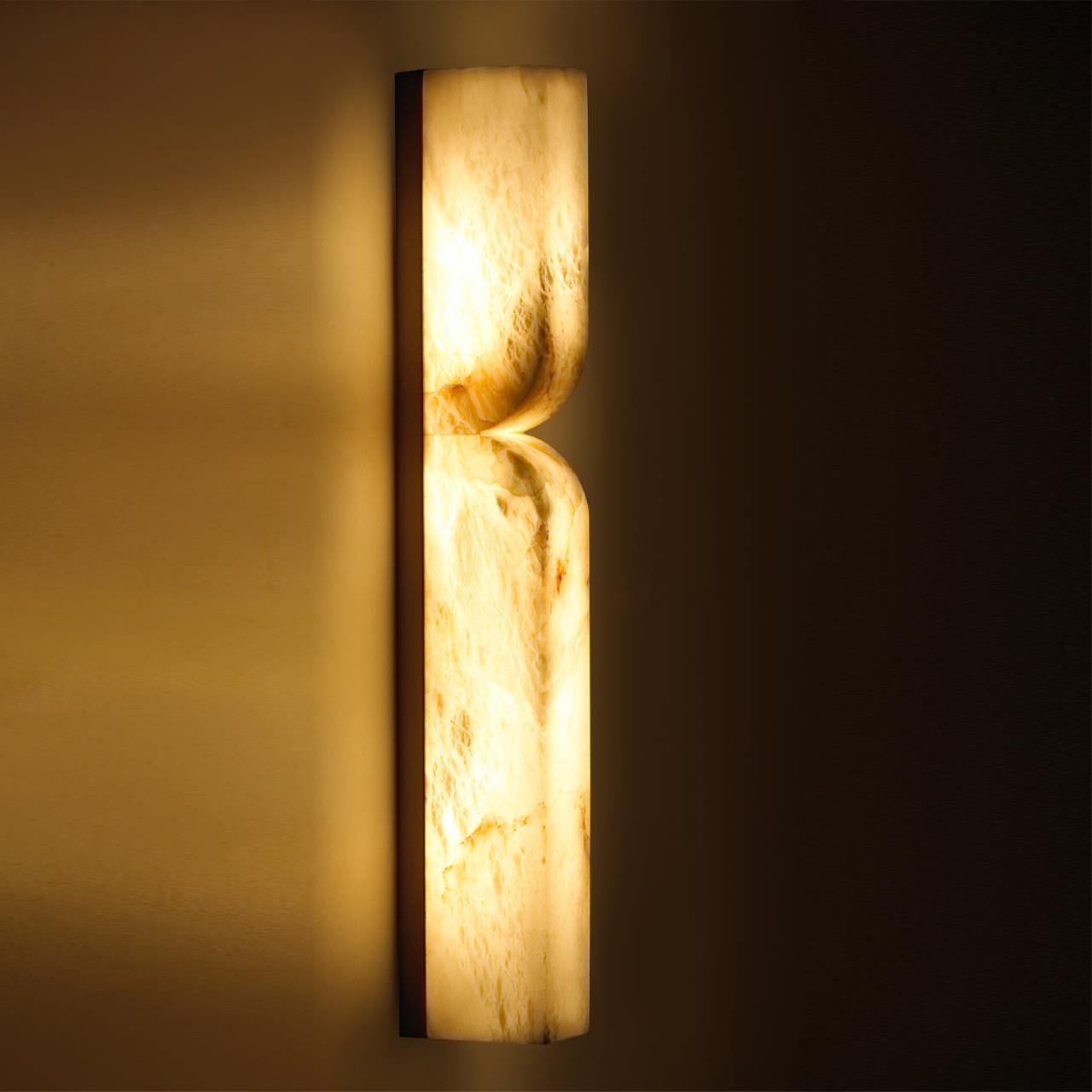 Бра 10*6,5*60 см, 1 LED*18W, 3000 К, Odeon Light Marbella, латунь 6685/15WL