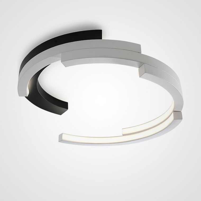 Потолочный светильник VIMA D60 Basic white 60*60*15 см, 4*LED*11W, ImperiumLoft VIMA01, Чёрный, Белый