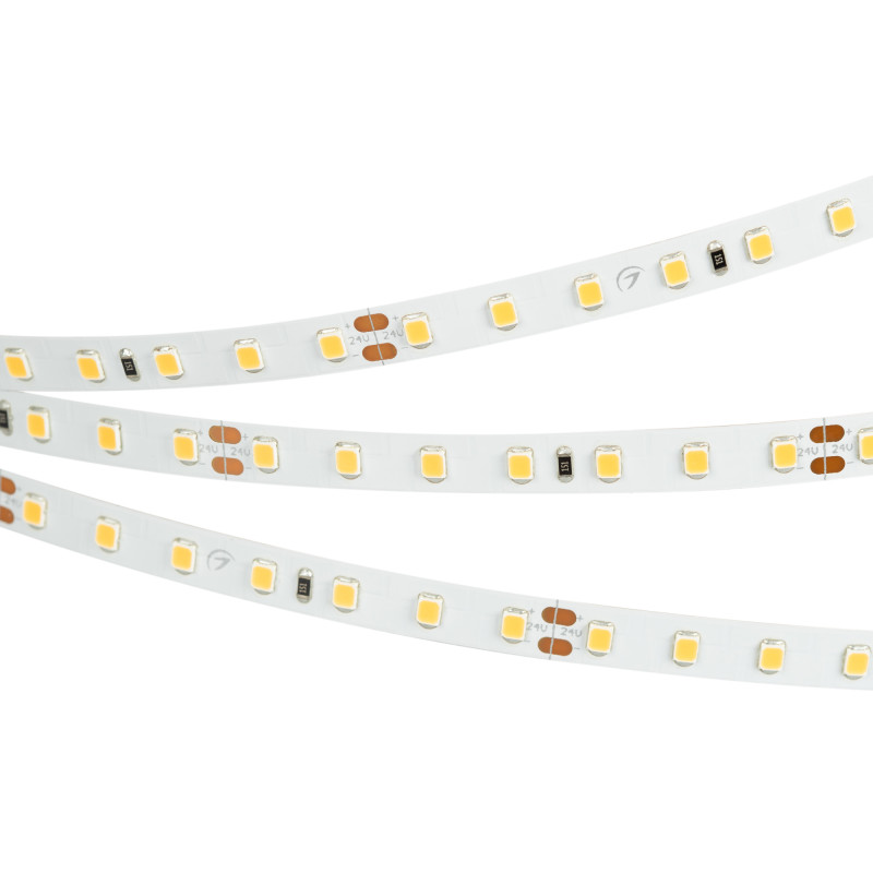 Лента RT-A98-8mm 24V Warm2700 CRI98 (10 W/m, IP20, 2835, 5m) (Arlight, Открытый) 027937(2). Цена указана за 5 метров. Продается кратно 5 метрам.
