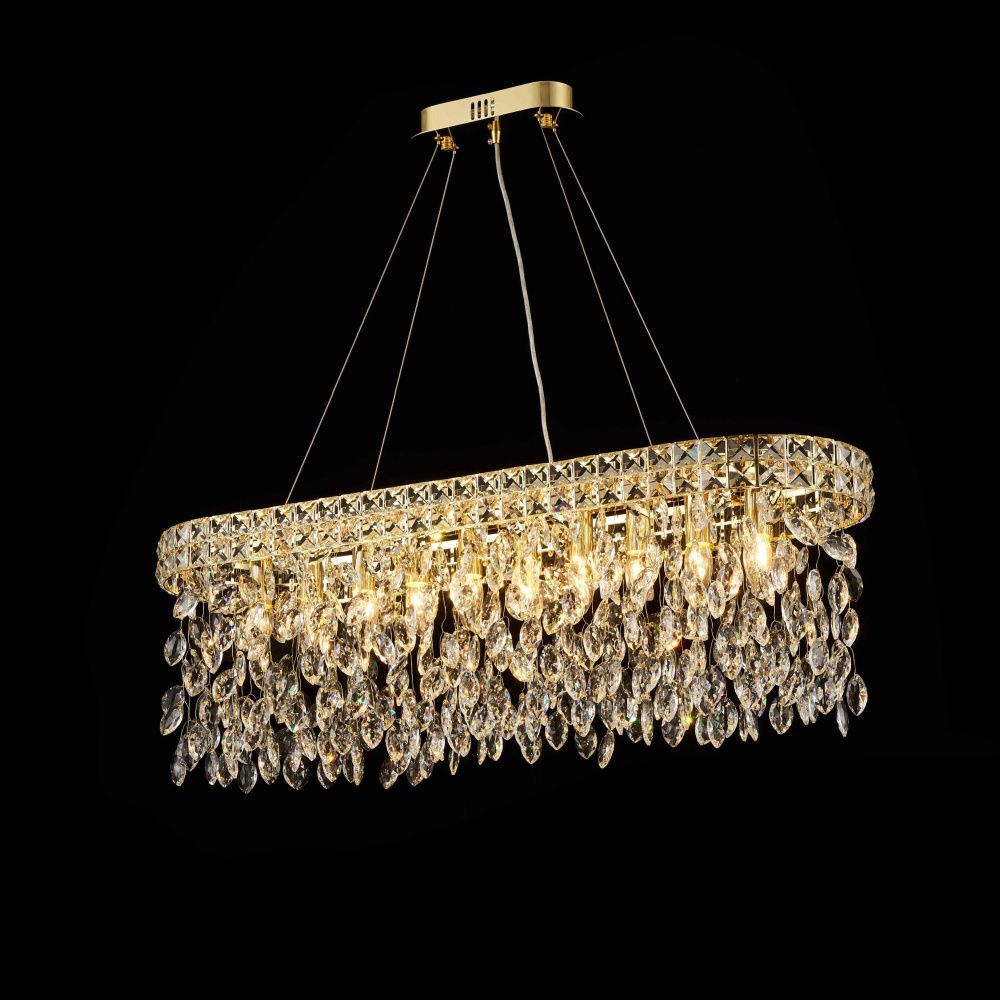 Люстра L1000 x W300 x H310 (1500), мм, 10*40W (400W), H GOLD (Золото) NewRgy T28-L1000*W300*H310 (1500) H GOLD