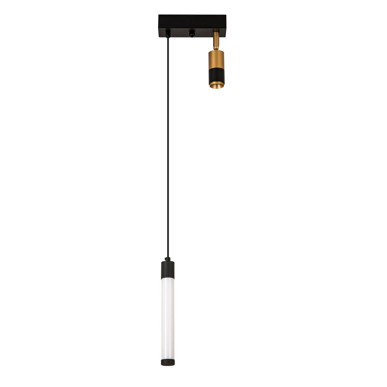Подвесной светильник 17*6*135 см, LED 16W, 3000 / 6500К, Черный LED4U L8703-2