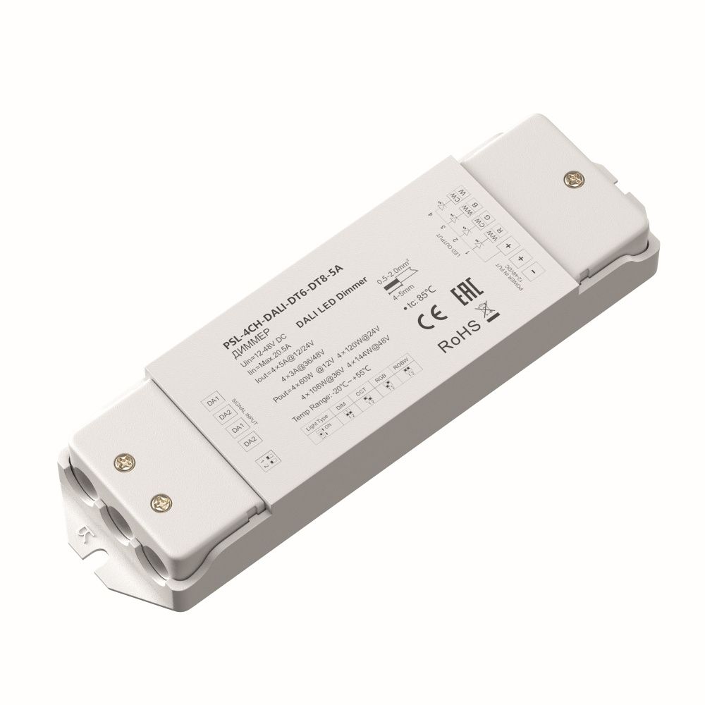 Диммер DALI DT6-DT8 четырёхканальный 12-48В Цветной (RGB)+W 576Вт Maytoni 721003