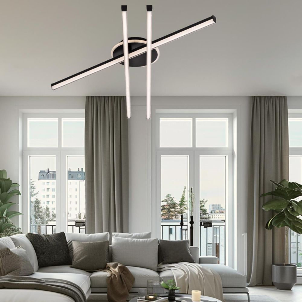 Накладная люстра 90*14 см, 75W, 3000-6000K, Citilux Trent   CL203631 черный