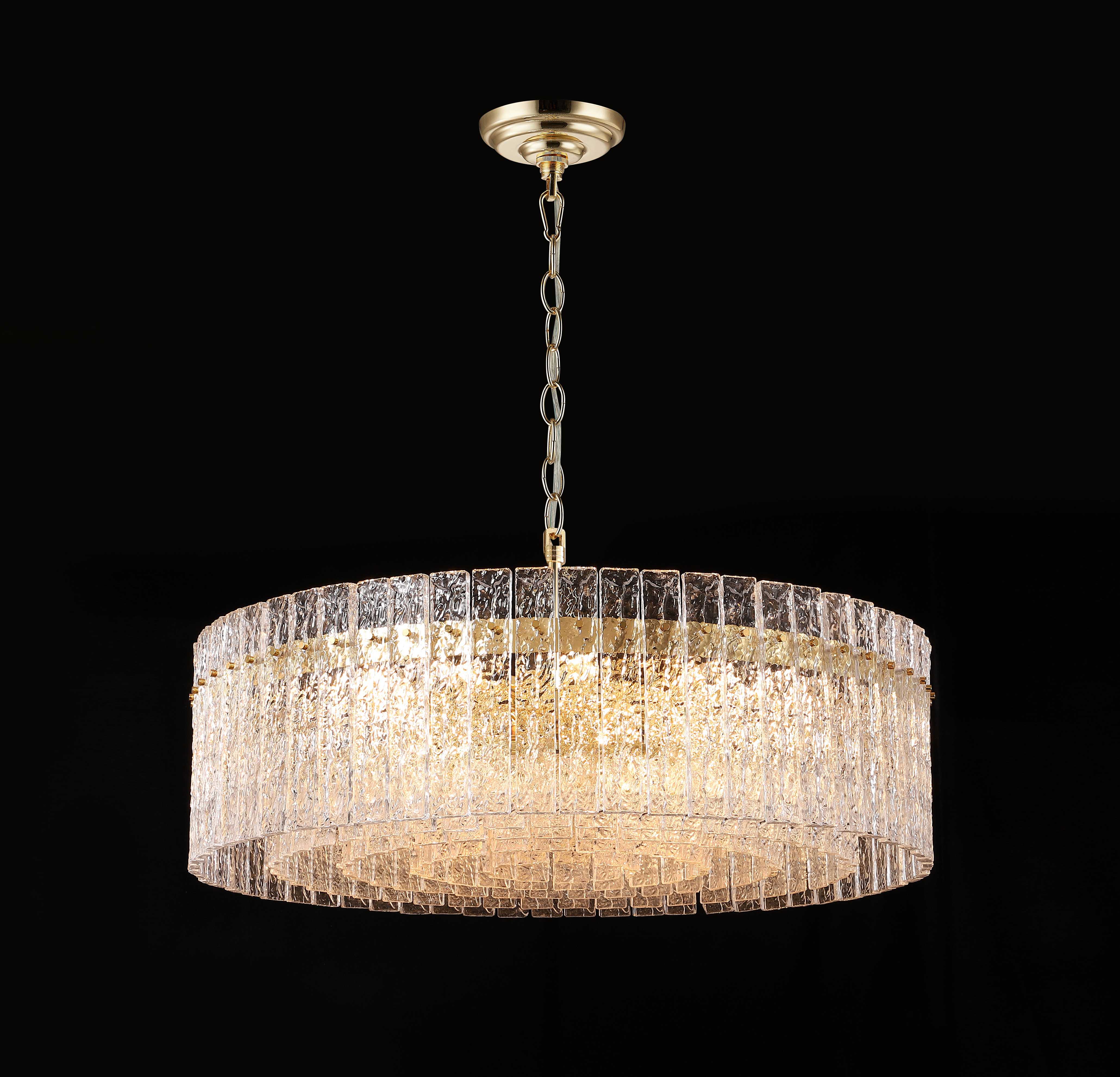 Люстра  800*250, 18*E14, 40W NewRgy Cristallo B66-ф800*H250 H-GOLD, Золото