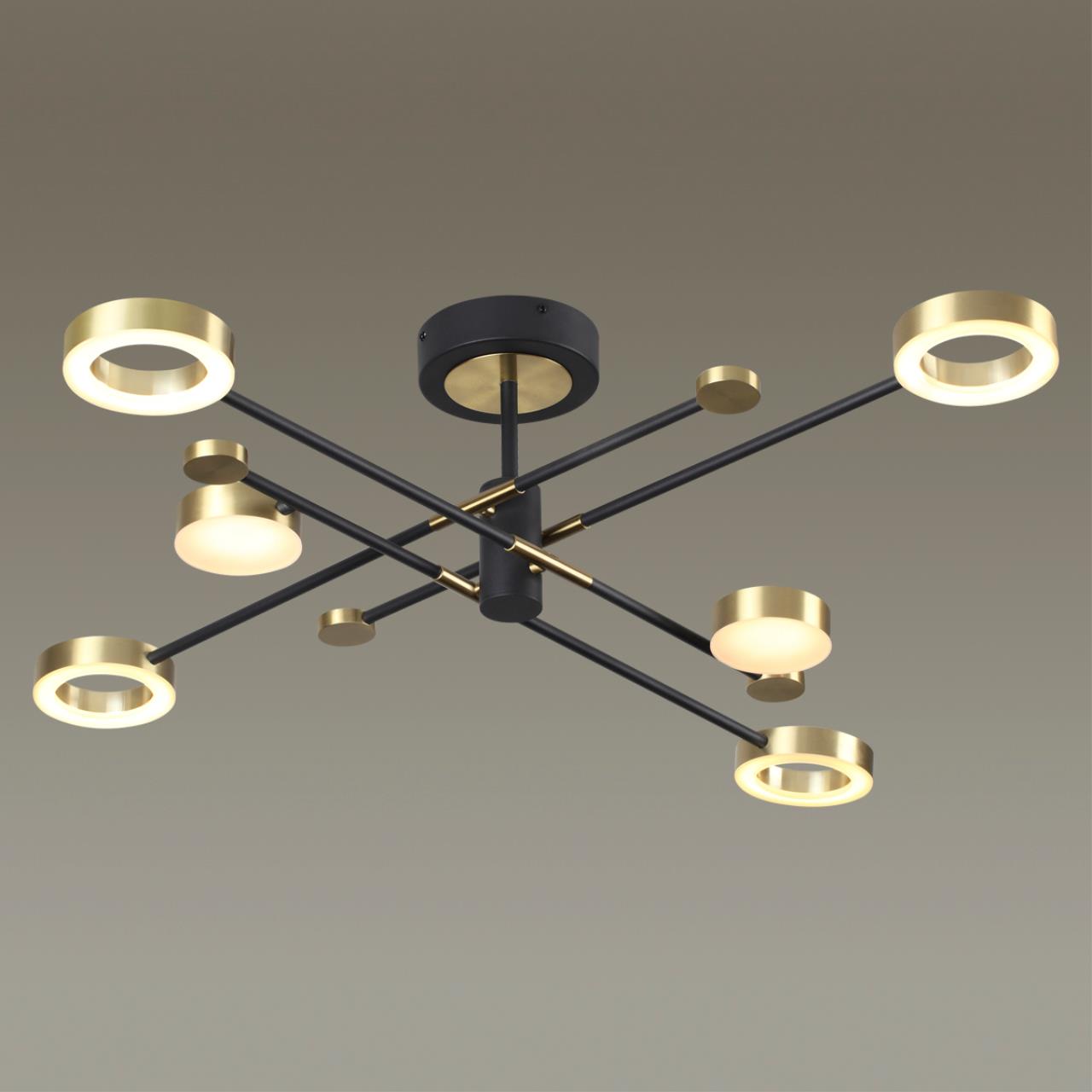 Потолочная светодиодная люстра Диаметр 100 см 55 вт Odeon Light Denzel 4321/55CL