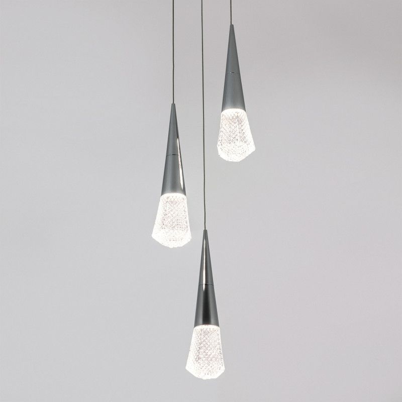 Подвесной светильник 21*21*90 см, LED 9W, 4000K, Хром MODELUX ML.3315.3