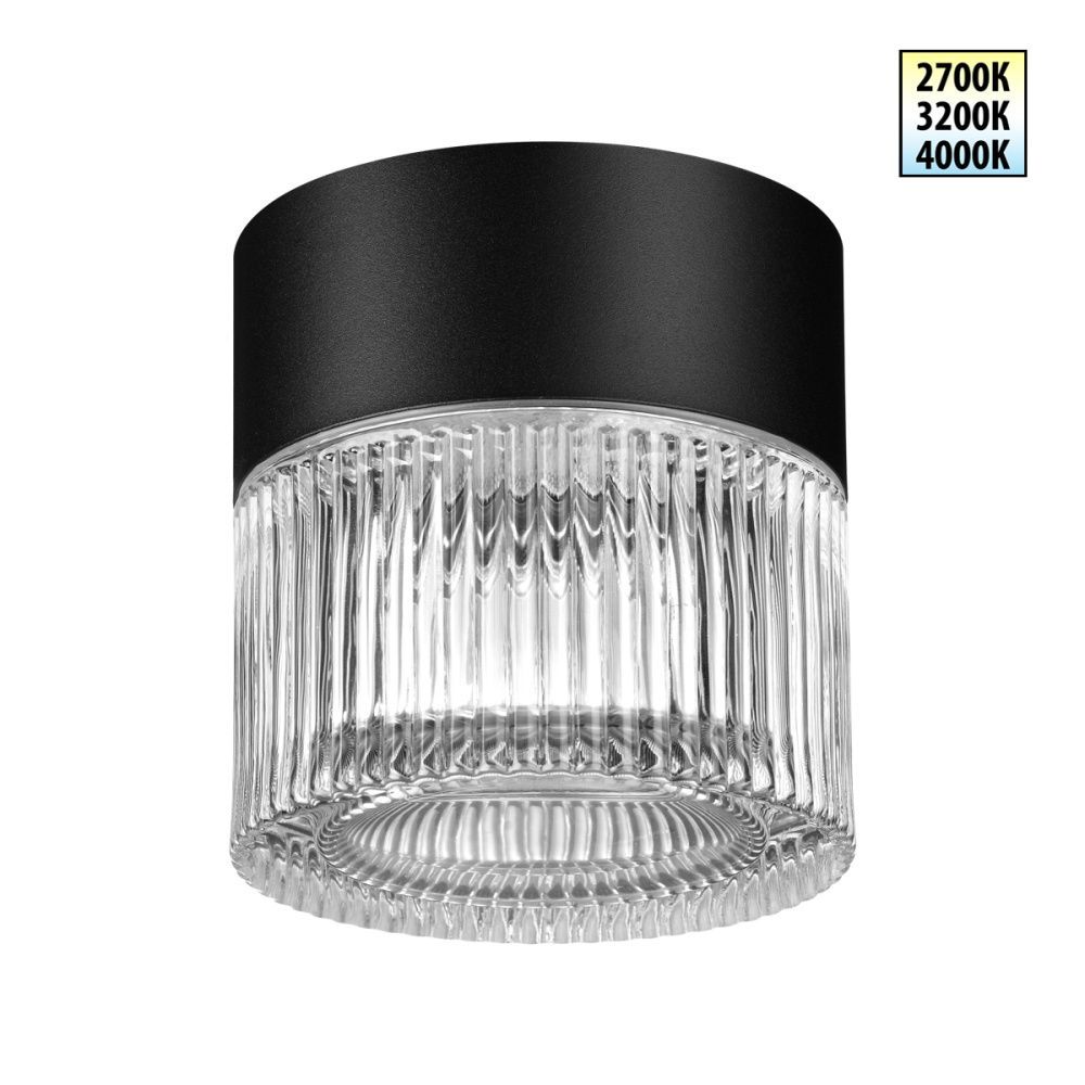 Светильник 12 см, 12W, 2700-4000K, Novotech 359716, черный