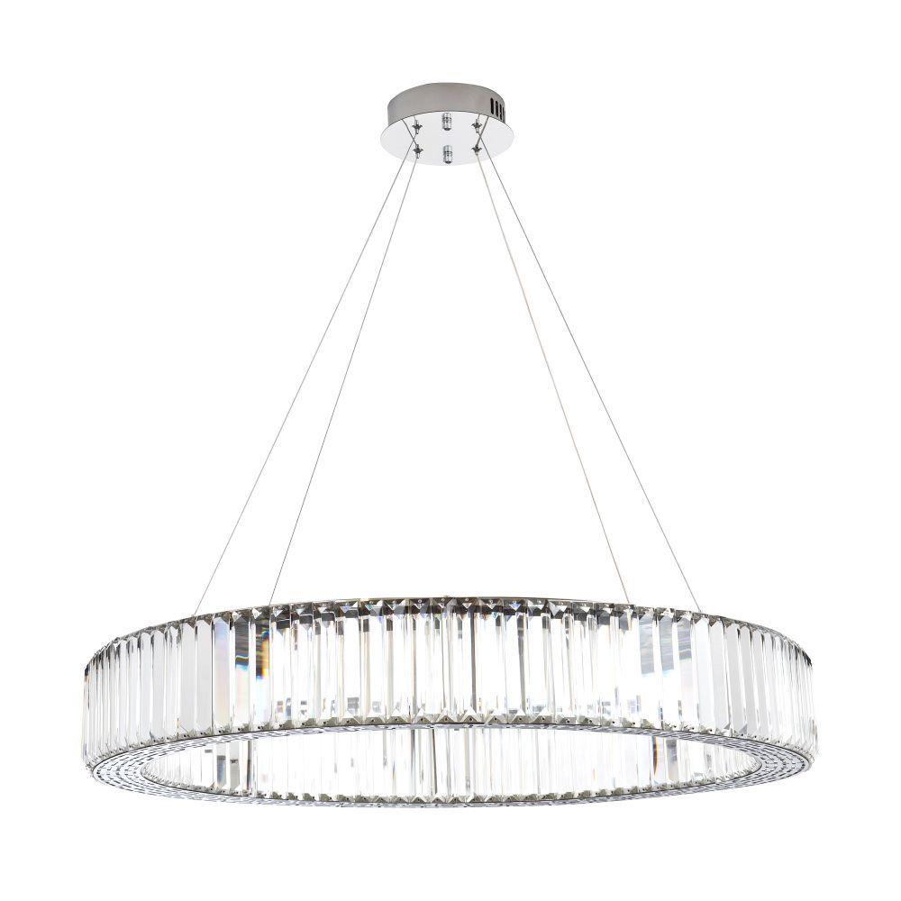 Люстра 60*60*35-120 см, *LED*40W, 4000K, Modestyle  MS.3710.600 CH, Хром