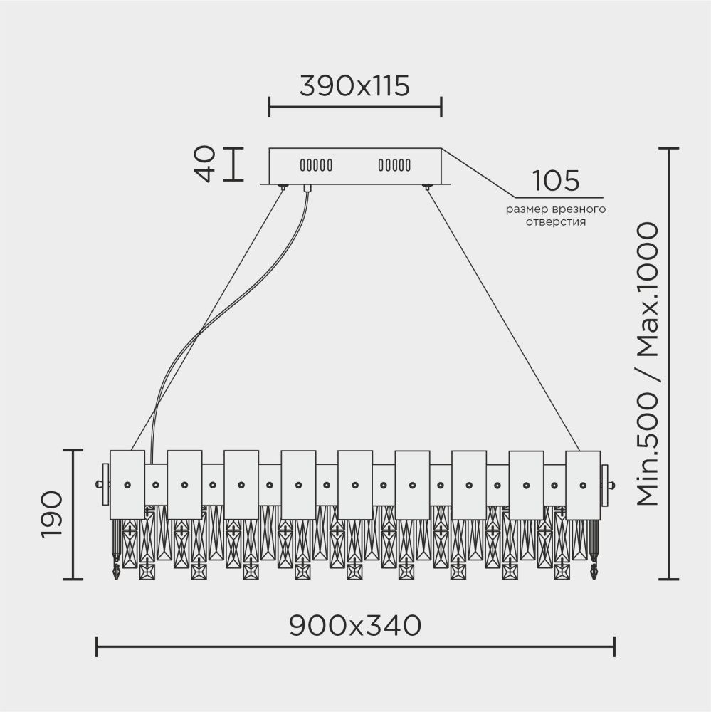 Подвесная люстра MODELUX premium ML.6980.900P GD