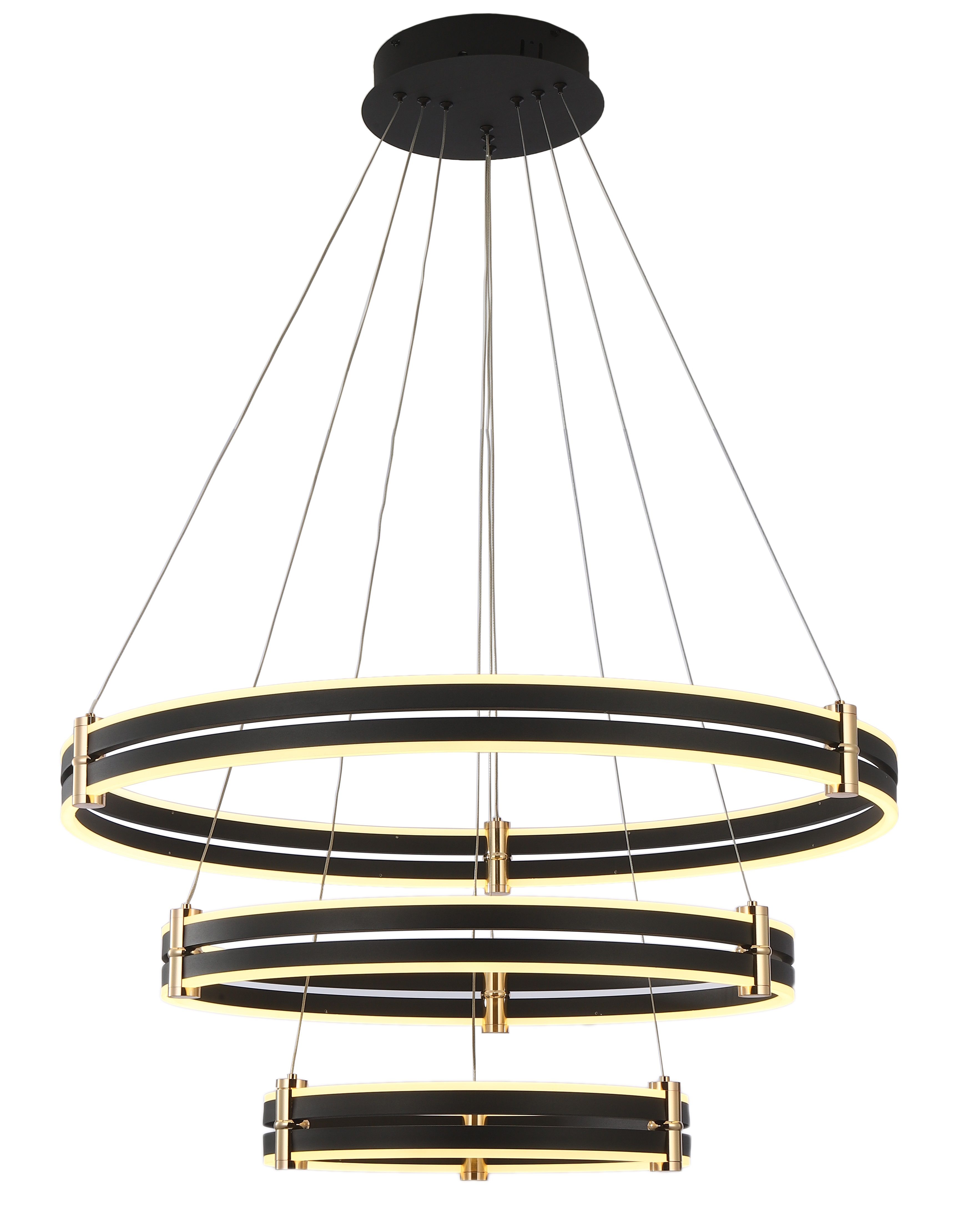 Светильник подвесной 40/60/80 см, LED 228W 3000/4000/6000K антрацит Zortes Duble-r ZRS.30515.228