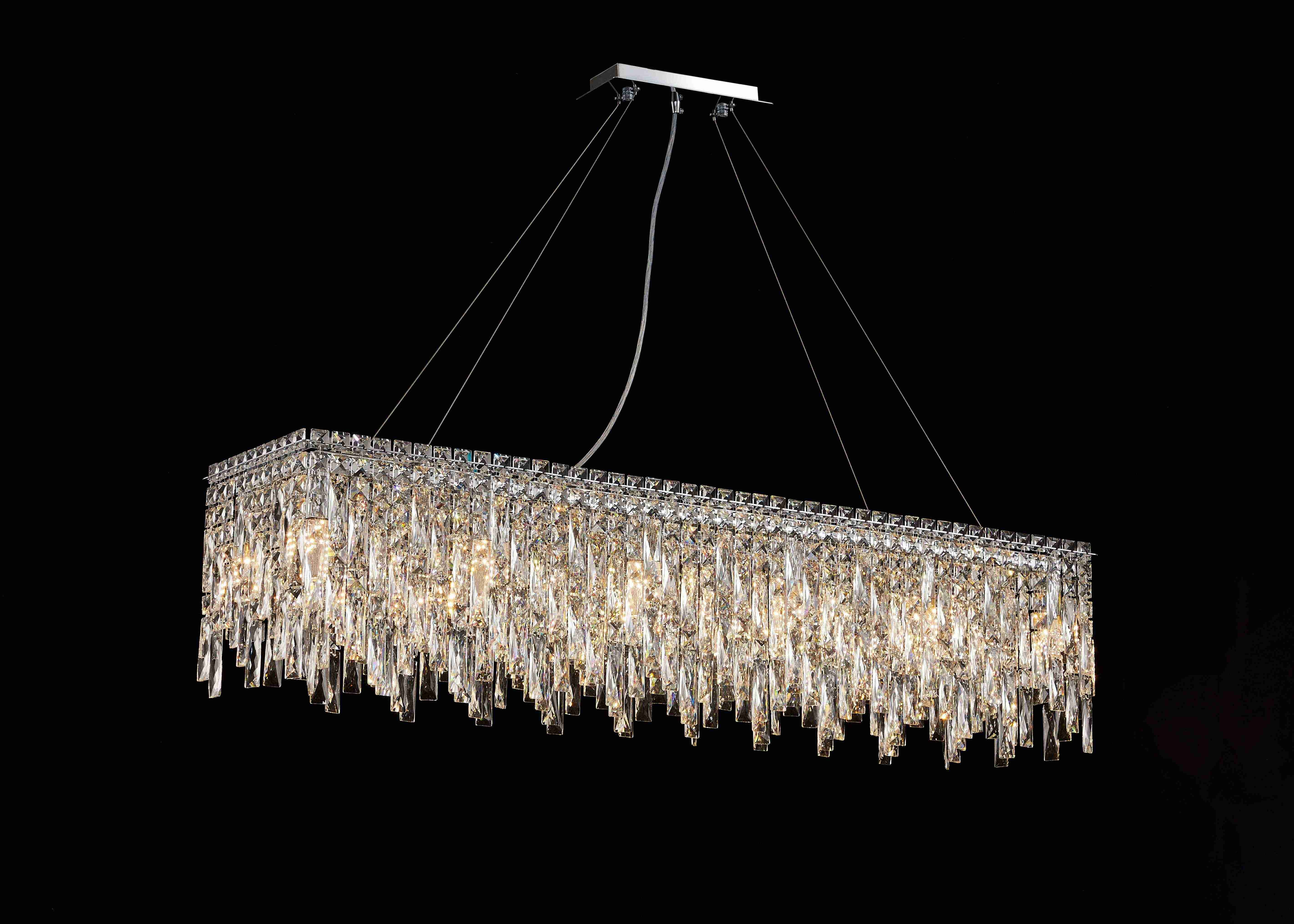 Люстра  1200*280*270, 12*E14, 40W NewRgy Cristallo F52-L1200*W280*H270 CHROME, Хром