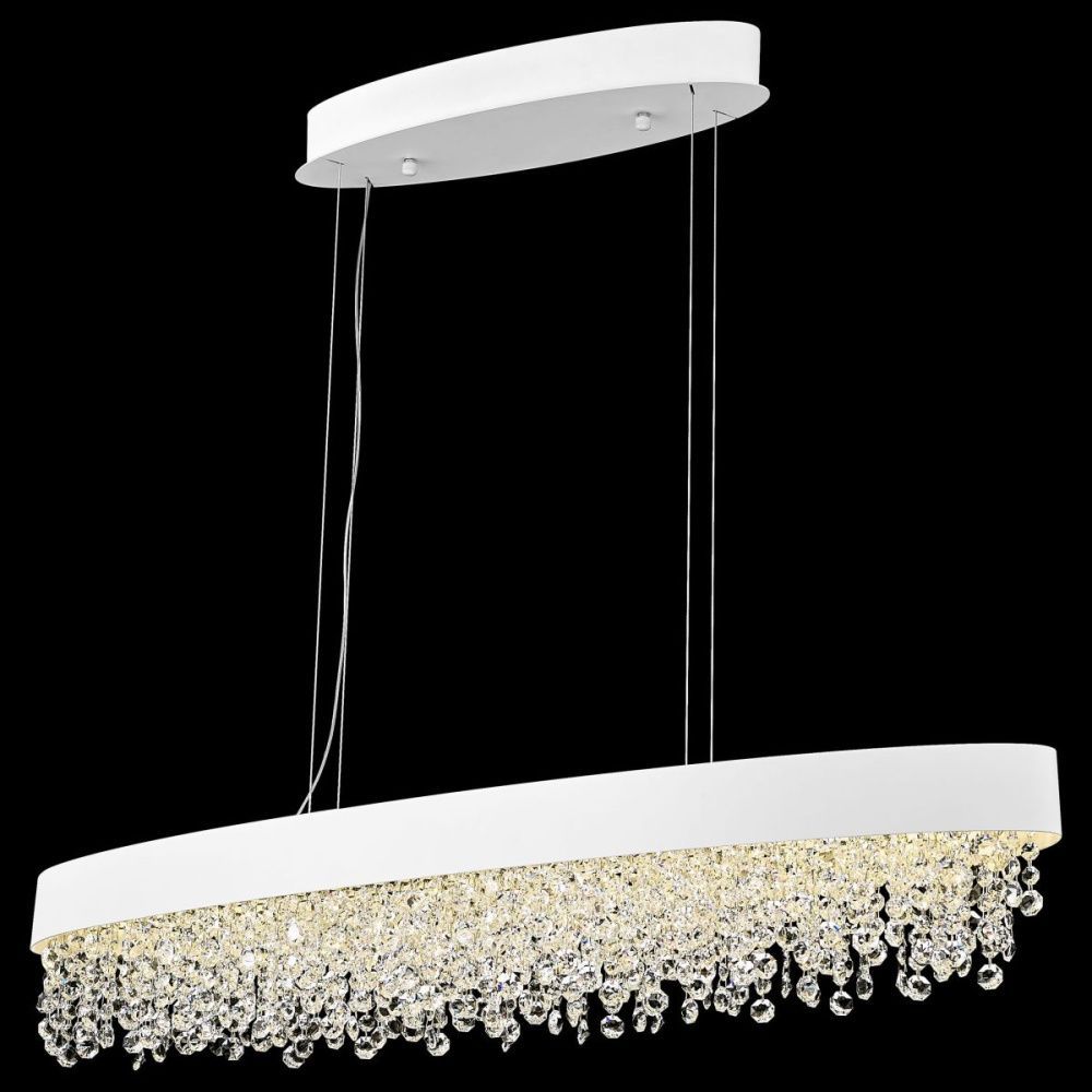 Подвесная люстра 110 см, 70W, 3000K, Wertmark Cecilia WE164.10.003, белый