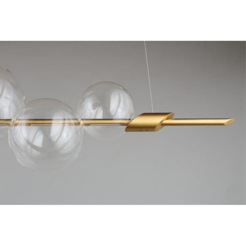 Подвесная люстра 153*25*60-200 см, 1*LED, 12W, 3000K, Aployt NOEL APL.651.03.12, латунный