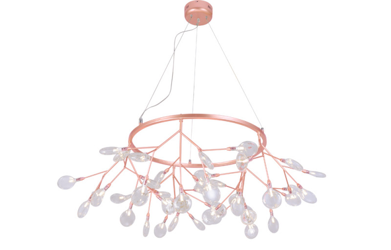 Светильник подвесной 105 см, Crystal Lux EVITA SP45 D COPPER/TRANSPARENT Медь