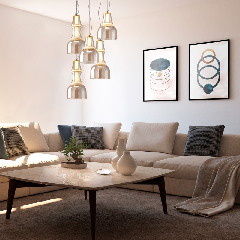 Подвесной светильник 26*180 см, LED, 6W, 4000К, Favourite GAUDI 4242-1P латунный