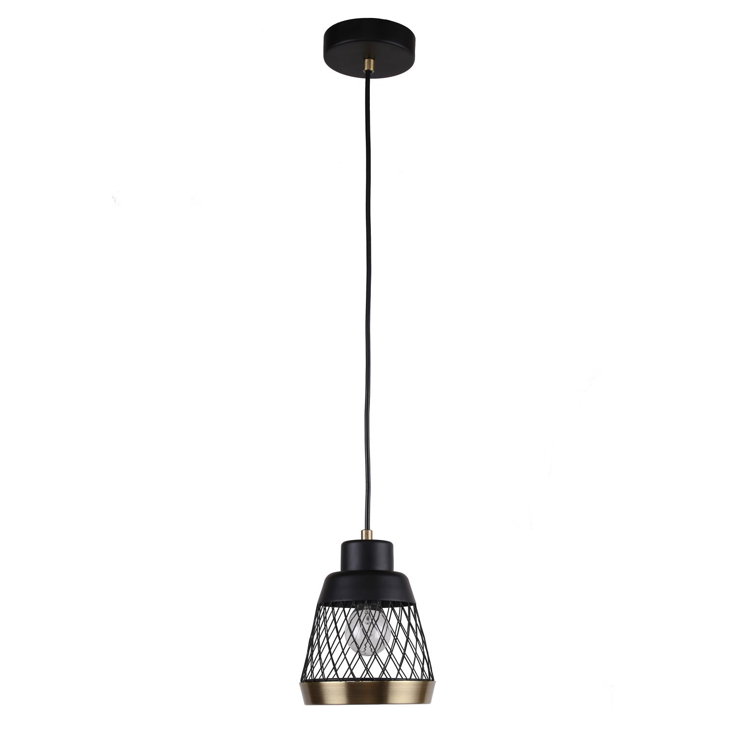 Подвесной светильник Favourite ENTRESOL 2346-1P, черный, диаметр 13 см