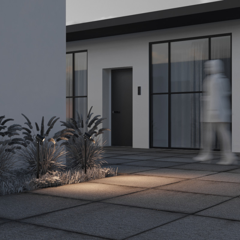 Ландшафтный светильник  5,5*10 см, GU10 1 50W, К, Черный Maytoni Scope O025FL-01B1