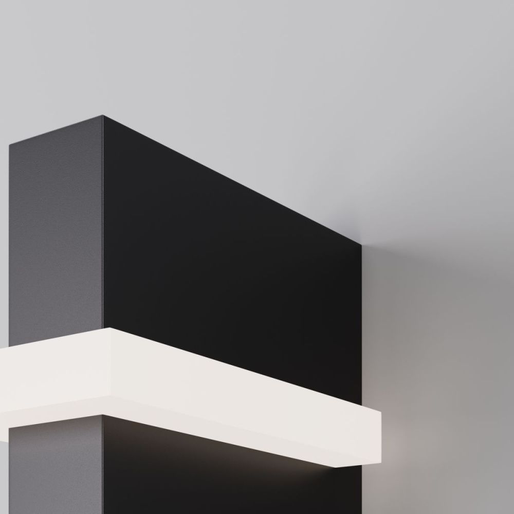 Уличный настенный светильник 16 см, 6W, 3000K, Maytoni Line O484WL-L6GF3K, черный