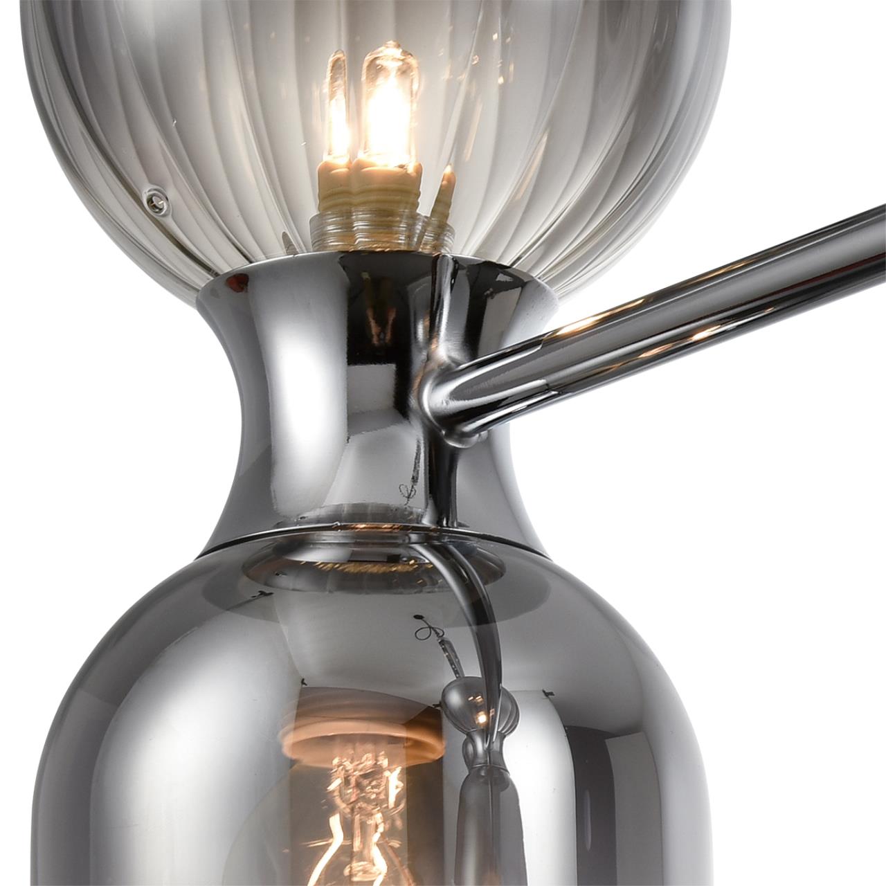 Светильник подвесной 12*116*66 см, 10*G9 + E14 Lumion Tauna 8114/10 хром
