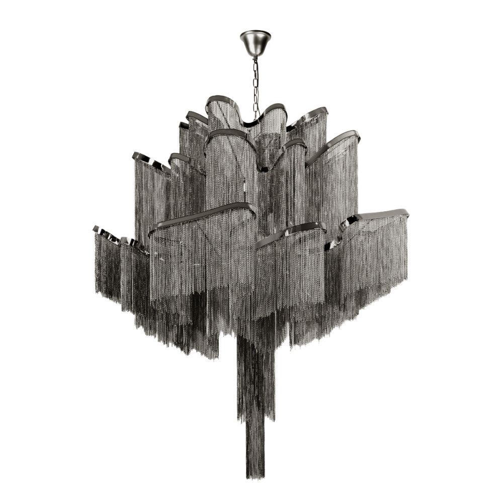Подвесная люстра 80 см, Loft IT Stream 10208/800 Gunmetal, черный хром