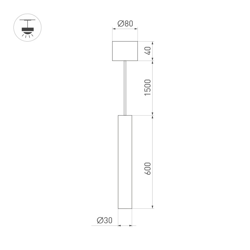 Подвесной светильник Arlight 038616 *3*214 см, 9W, белый (теплый)K,