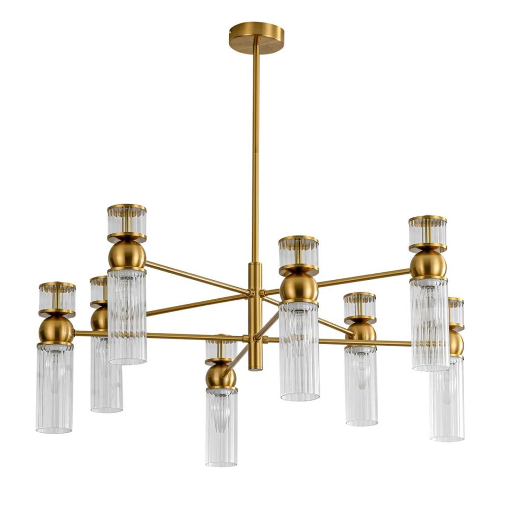 Люстра *74*72,5-72,5 см, 8*E14*40W, Lumion Denver LUM8276/8, латунь