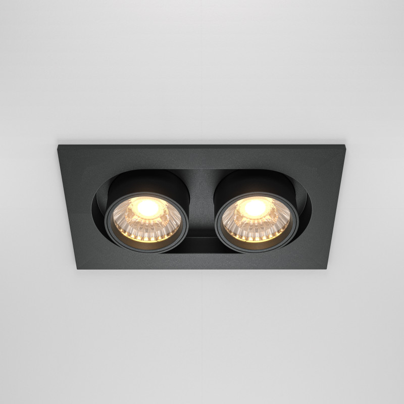 Встраиваемый светильник 15,9*9,5*9,8 см, LED*20W, 3000 К, Hidden DL045-02-10W3K-B Maytoni Downlight, Черный