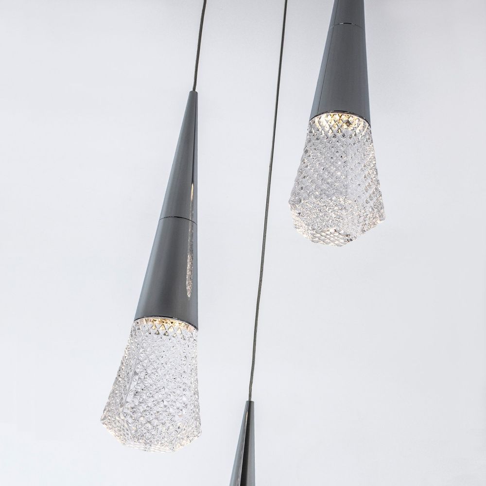 Подвесной светильник 30*30*97 см, LED 15W, 4000K, Хром MODELUX ML.3315.5