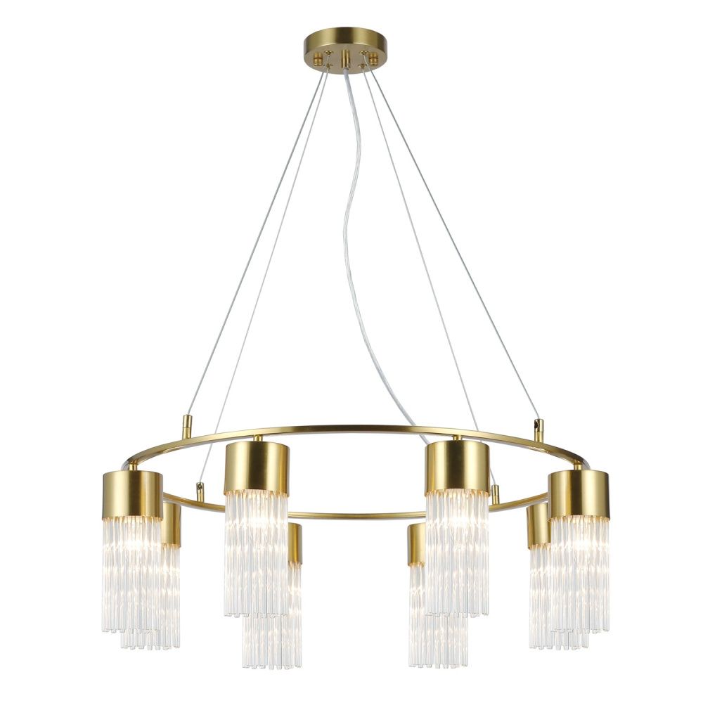 Люстра 72*72*120 см, 8*E14 Gerhort G31007/8COP CL, Медь