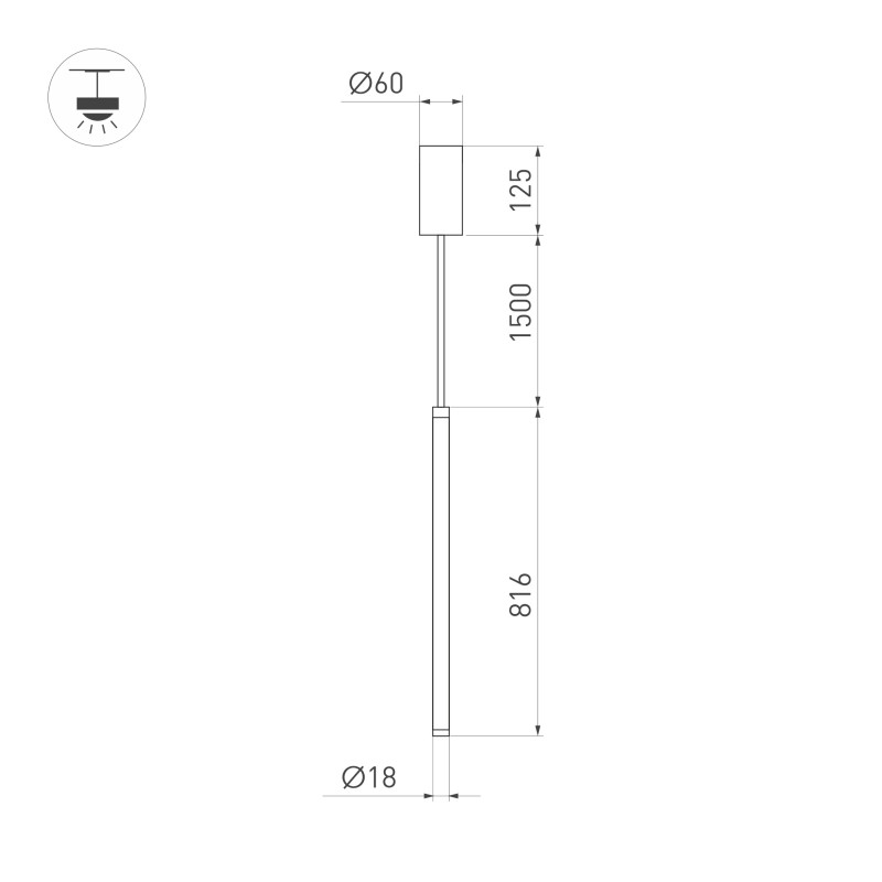 Подвесной светильник Arlight 039535 *1,8*244,1 см, 10W, белый (дневной)K,