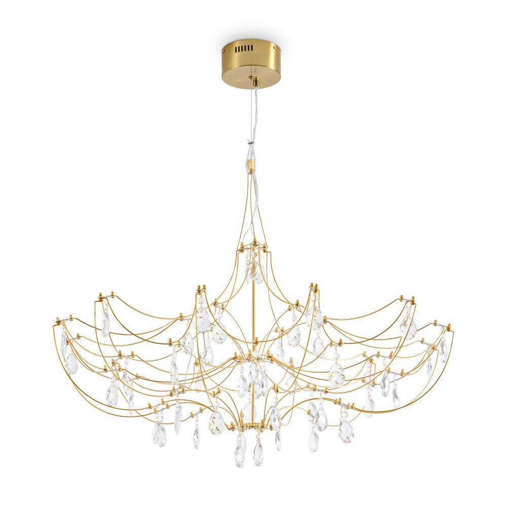 Подвесной светильник *90*90-150 см, *LED*25W, Freya Amela FR6138PL-L30BS, Латунь