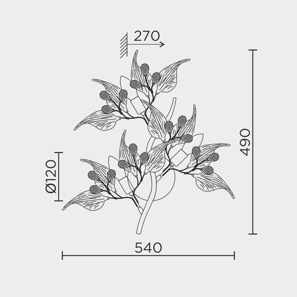 Настенный светильник MODELUX premium ML.6808.450P GD