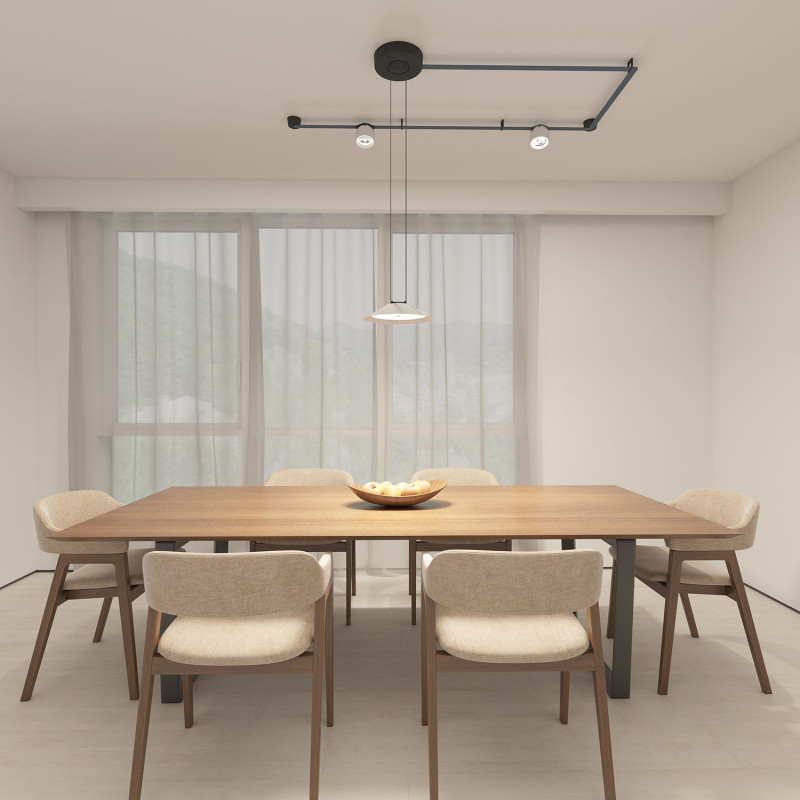 Светильник на шине 30*7,1 см, LED * 20W, 4000K, Denkirs Belty Flow DK5564-WH+BK, черный